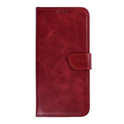 Rixus bookcase voor Samsung Galaxy A27 – donkerrood