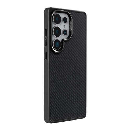 Rixus Mag Carbon MagSafe-compatibel hoesje voor Samsung Galaxy S26 Ultra – zwart