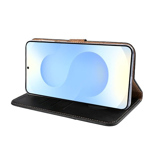 Rixus bookcase voor Samsung Galaxy S25 Edge – zwart