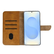 Rixus bookcase voor Samsung Galaxy S25 Edge – lichtbruin