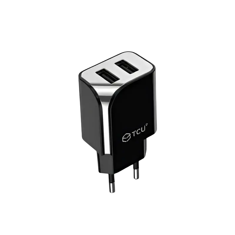 Dual USB-A Thuislader 10W – Zwart