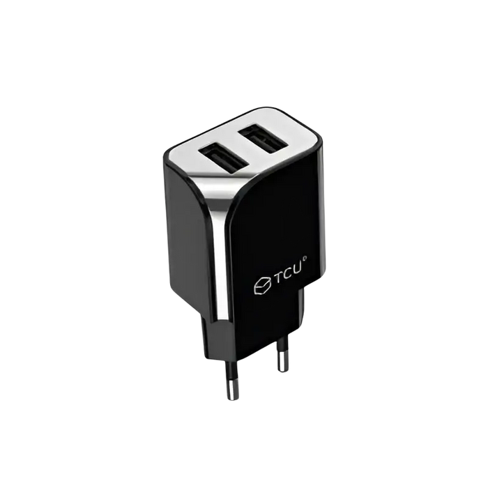 Dual USB-A Thuislader 10W – Zwart