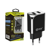Dual USB-A Thuislader 10W – Zwart