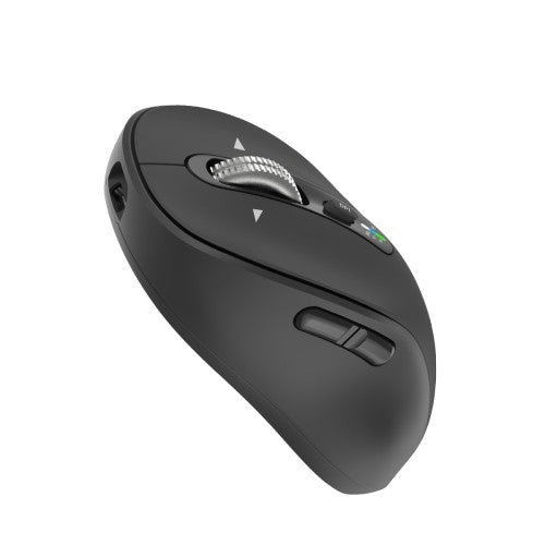 Rixus RXWM03 Aero compacte zwarte muis voor laptop met ergonomisch design en handige knoppen.
