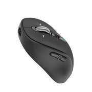Rixus RXWM03 Aero compacte zwarte muis voor laptop met ergonomisch design en handige knoppen.