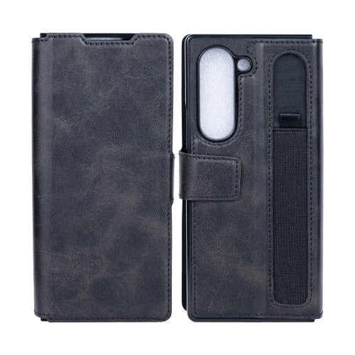 Rixus wallet-hoesje met penhouder voor Samsung Galaxy Z Fold6 – zwart