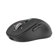 Rixus RXWM03 Aero compacte zwarte muis voor laptop met ergonomisch ontwerp en gebruiksvriendelijke knoppen.