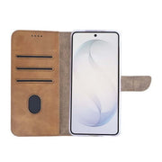 Rixus bookcase voor Samsung Galaxy S26 – lichtbruin