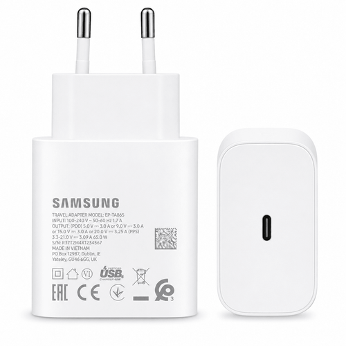 Samsung USB-C Fast Charging Adapter 65W EP-TA865 Bulk – Wit - samsung by Laad Centrum