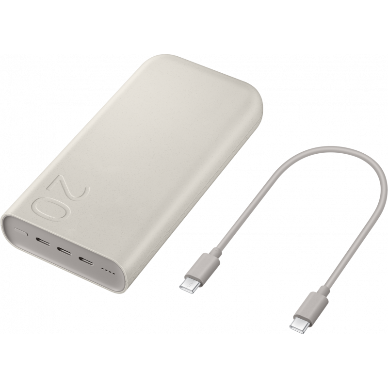 Samsung Triple USB-C Powerbank 45W – 20.000 mAh – Beige