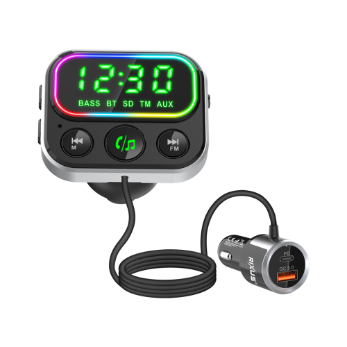 Rixus RXBT55 2-in-1 Bluetooth FM-transmitter & Auto-adapter – Zwart