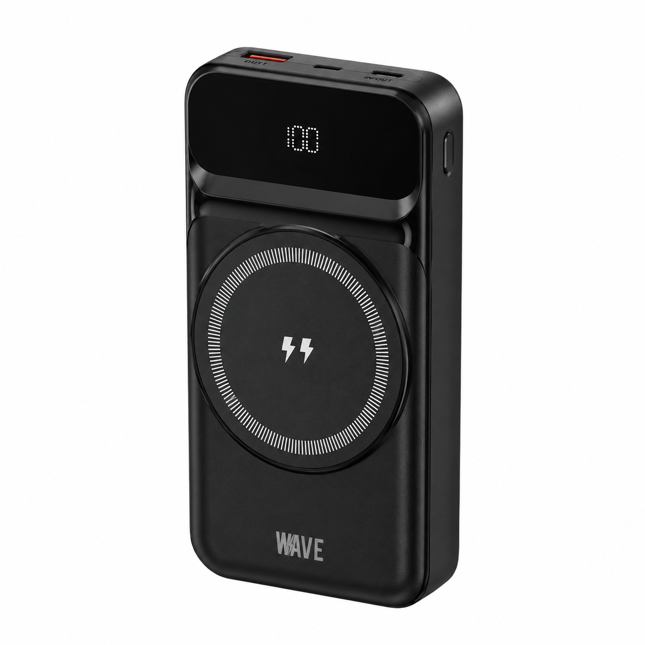Wave WA-343 Powerbank 30.000 mAh – 22,5W Fast Charge + 15W MagSafe Draadloos – Zwart