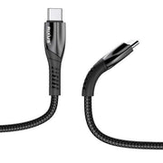 Rixus RXUC30C USB-C datakabel met metalen afwerking voor opladen en gegevensoverdracht.