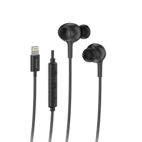 Rixus RXHD56L Lightning Oordopjes met Microfoon – Zwart