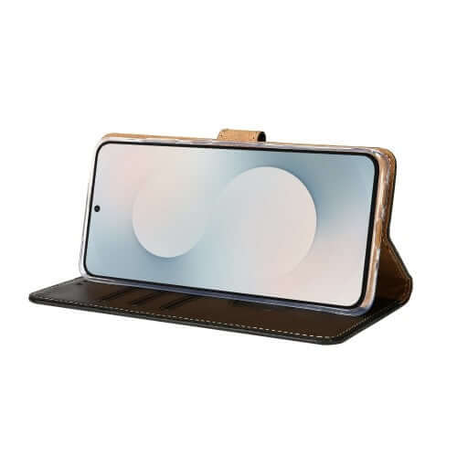 Rixus bookcase voor Samsung Galaxy S25 FE – zwart