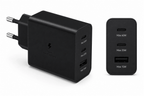 Samsung 65W Power Adapter Trio – 2x USB-C & 1x USB-A Super Fast Charger – Zwart (Retail) - Laad Centrum