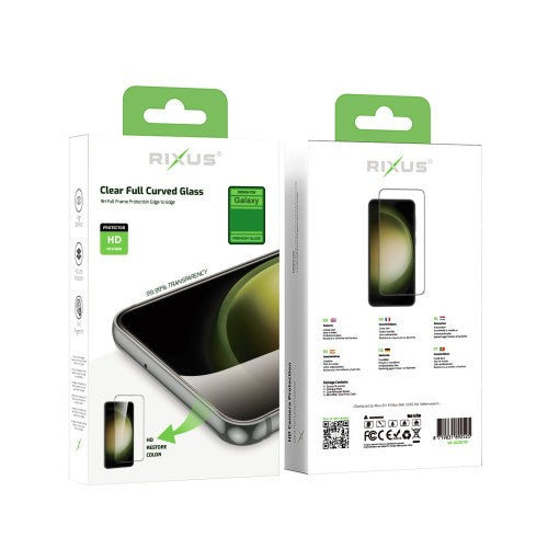 Rixus Clear HD Full Curved Edge screenprotector voor Samsung Galaxy S23 FE / A54