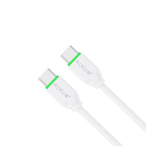 Rixus RXUC13C USB-C naar USB-C snellaadkabel 30cm wit – verpakking
