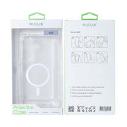 Rixus Anti-Burst hoesje voor Samsung Galaxy A56 – MagSafe-compatibel, transparant