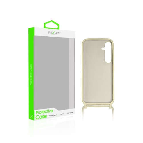Rixus TPU-hoesje met koord voor Samsung Galaxy A05s – goudkleurig