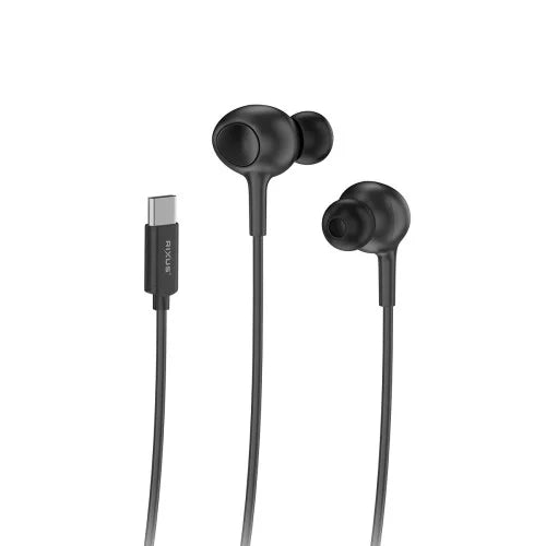 Rixus RXHD56C USB-C Oordopjes met Microfoon – Zwart