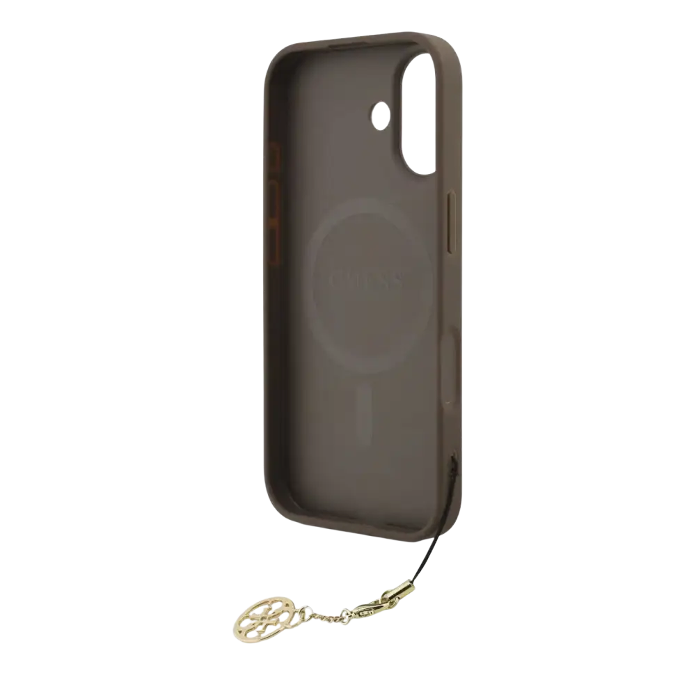 Guess 4G Charm MagSafe Hoesje voor iPhone 17 – Bruin - Telefoonhoesje