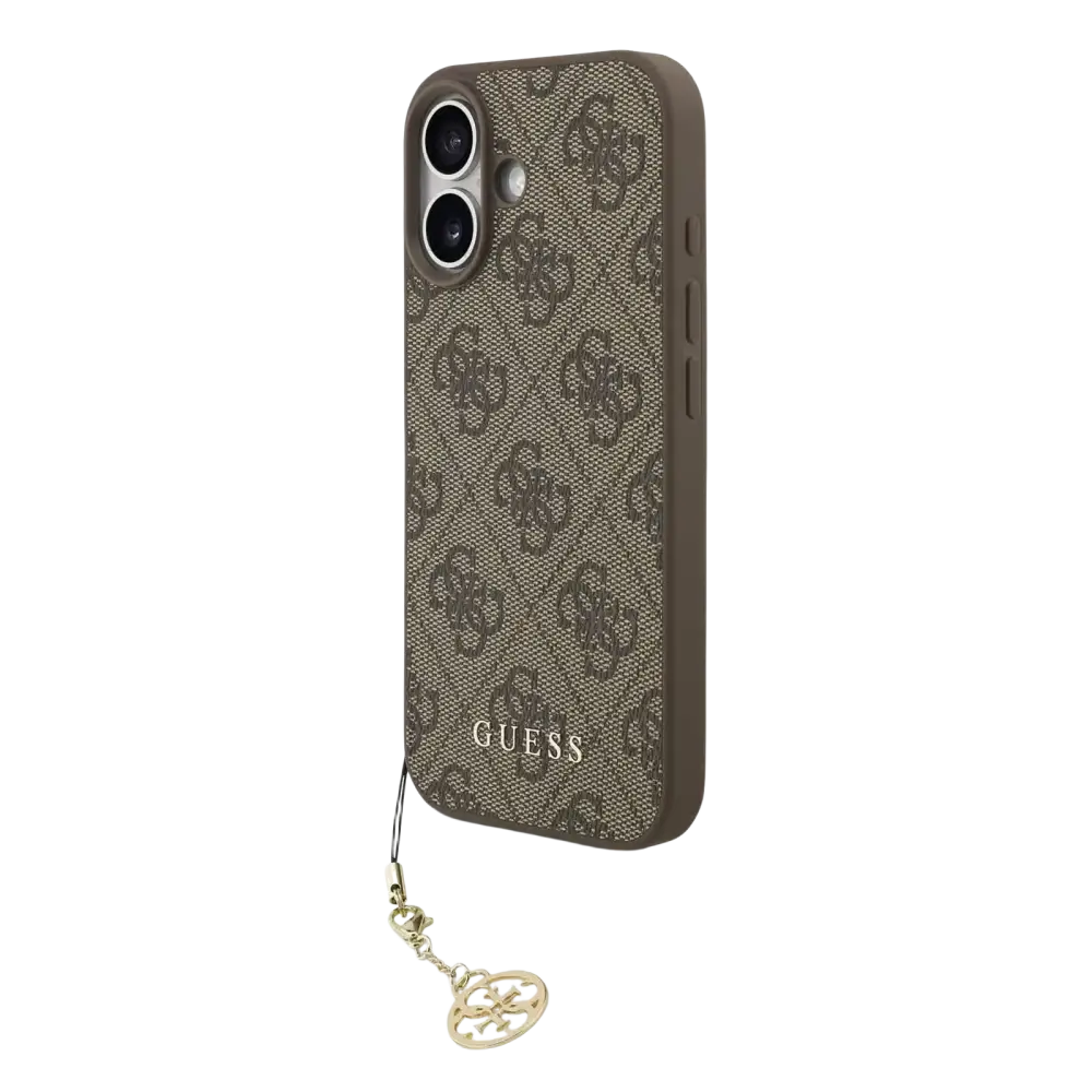 Guess 4G Charm MagSafe Hoesje voor iPhone 17 – Bruin - Telefoonhoesje