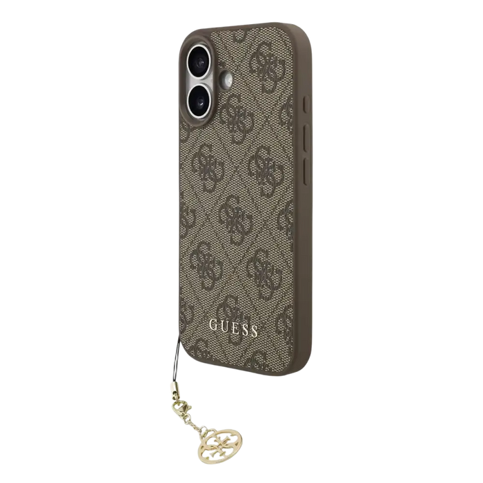 Guess 4G Charm MagSafe Hoesje voor iPhone 17 – Bruin