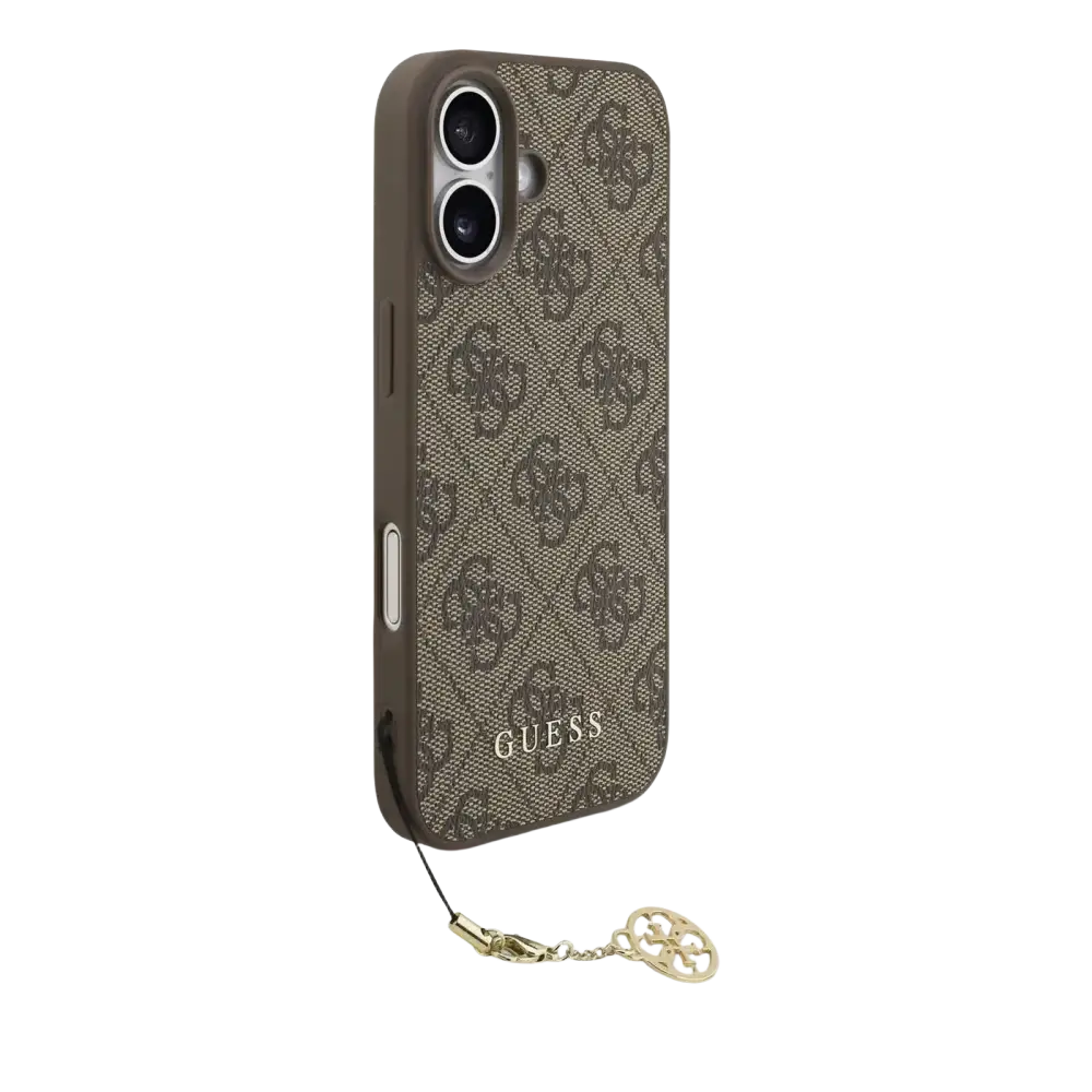 Guess 4G Charm MagSafe Hoesje voor iPhone 17 – Bruin - Telefoonhoesje