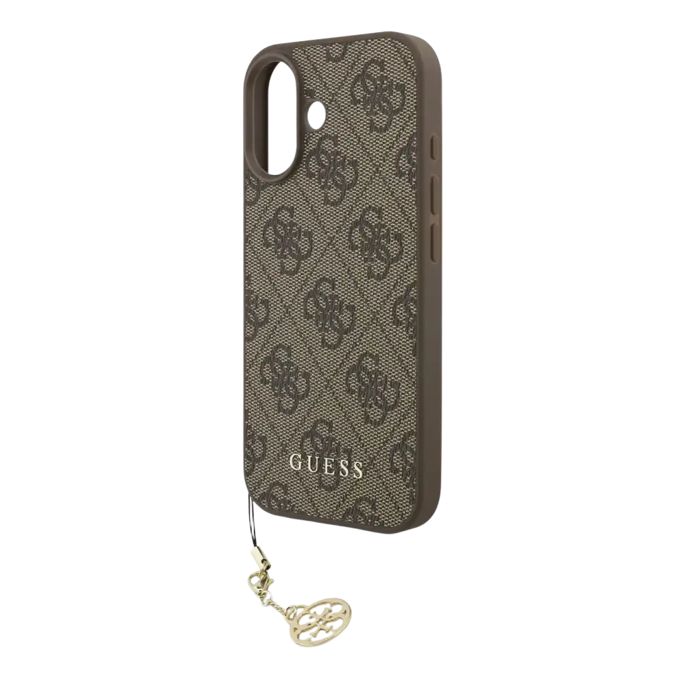 Guess 4G Charm MagSafe Hoesje voor iPhone 17 – Bruin - Telefoonhoesje