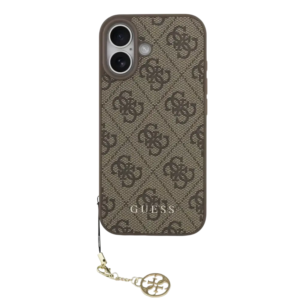 Guess 4G Charm MagSafe Hoesje voor iPhone 17 – Bruin - Telefoonhoesje