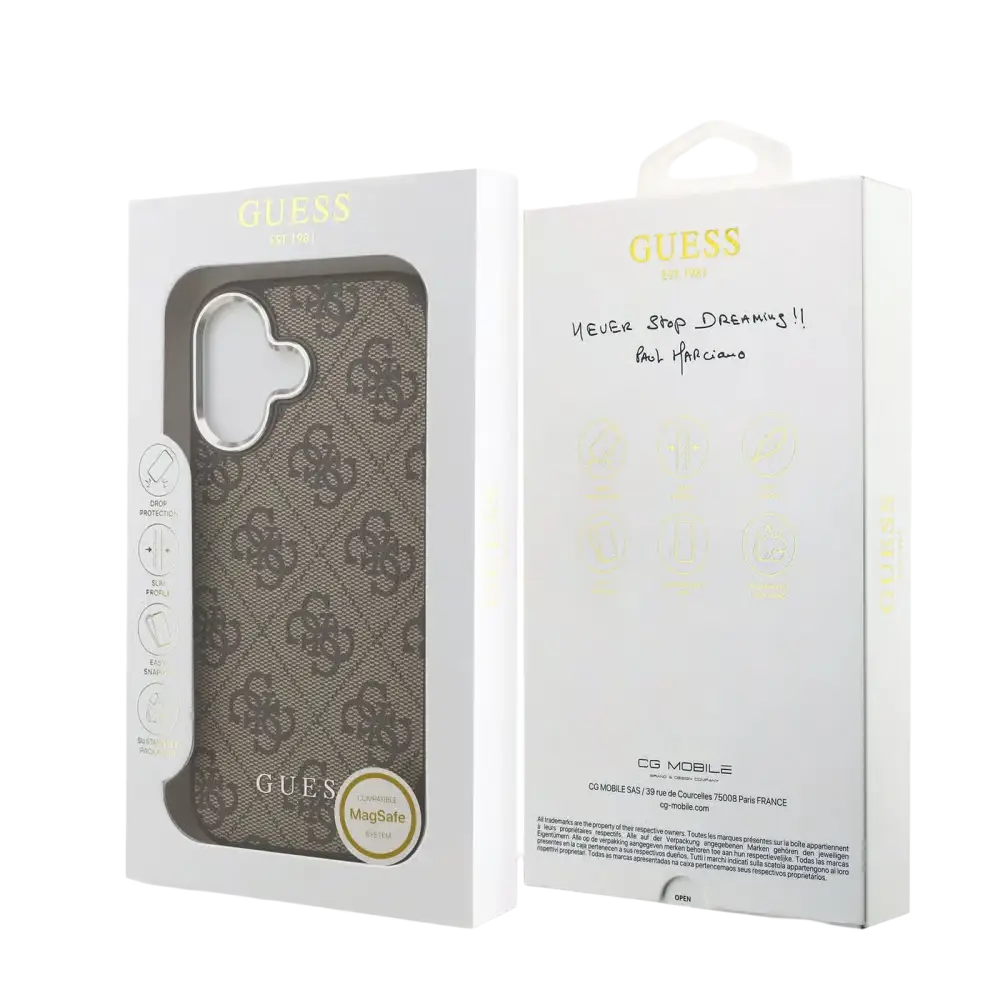 Guess 4G MagSafe Hoesje – iPhone 17 Bruin - Back cover