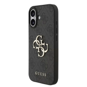 Guess 4G Metal Logo Hoesje met polskoord – iPhone 17 Zwart - Back cover