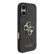 Guess 4G Metal Logo Hoesje met polskoord – iPhone 17 Zwart - Back cover