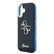 Guess IML 4G Script Metal Logo Hoesje – iPhone 17 Blauw - Back cover