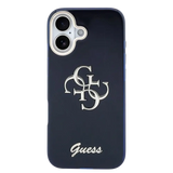 Guess IML 4G Script Metal Logo Hoesje – iPhone 17 Blauw - Back cover