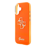 Guess IML 4G Script Metal Logo Hoesje – iPhone 17 Oranje - Back cover