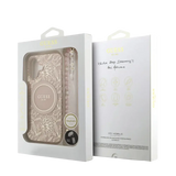 Guess IML Flowers Allover Hoesje met MagSafe en koord – iPhone 17 Roze - Back cover draagkoord