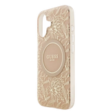 Guess IML Flowers Allover Hoesje met MagSafe en koord – iPhone 17 Roze - Back cover draagkoord