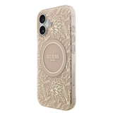 Guess IML Flowers Allover Hoesje met MagSafe en koord – iPhone 17 Roze - Back cover draagkoord