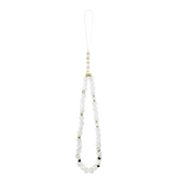 Guess IML Glitter Script Strap MagSafe Hoesje – iPhone 17 Transparant - Back cover met draagkoord