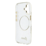 Guess IML Glitter Script Strap MagSafe Hoesje – iPhone 17 Transparant - Back cover met draagkoord