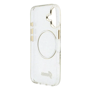 Guess IML Glitter Script Strap MagSafe Hoesje – iPhone 17 Transparant - Back cover met draagkoord