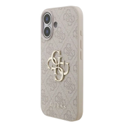 Guess IML Glitter Script Strap MagSafe Hoesje – iPhone 17 Zwart - Back cover met draagkoord