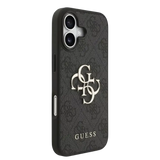 Guess PU 4G Metal Logo Hoesje voor iPhone 17 – Grijs - Telefoonhoesje