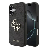 Guess PU 4G Metal Logo Hoesje voor iPhone 17 – Grijs - Telefoonhoesje