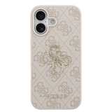 Guess PU 4G Metal Logo Hoesje voor iPhone 17 – Roze - Telefoonhoesje