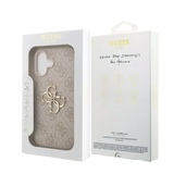 Guess PU 4G Metal Logo Hoesje voor iPhone 17 – Roze - Telefoonhoesje