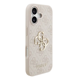 Guess PU 4G Metal Logo Hoesje voor iPhone 17 – Roze - Telefoonhoesje