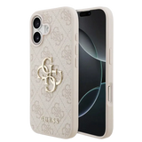 Guess PU 4G Metal Logo Hoesje voor iPhone 17 – Roze - Telefoonhoesje